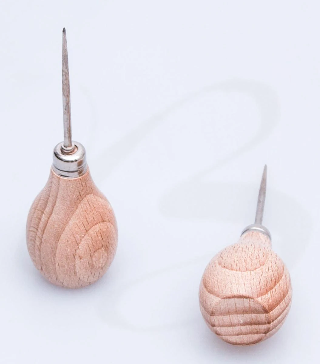 ROUND BALL AWL WOODEN HANDLE 