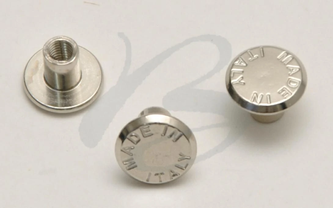 BRASS CHICAGO SCREW  09 mm NICKEL 