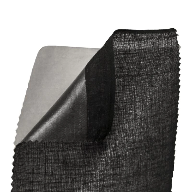RINFORZO TELA 3017 COLORE NERO ADESIVO