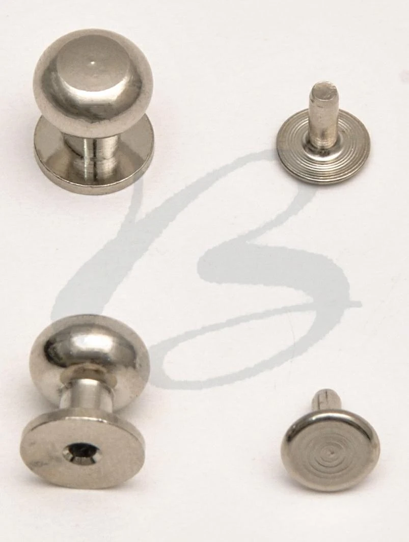 BRASS ROUND HEAD SNAP PRESSURE KNOB SXHXLXD mm WITH MALE P XM mm IN VARIOUS SIZE
