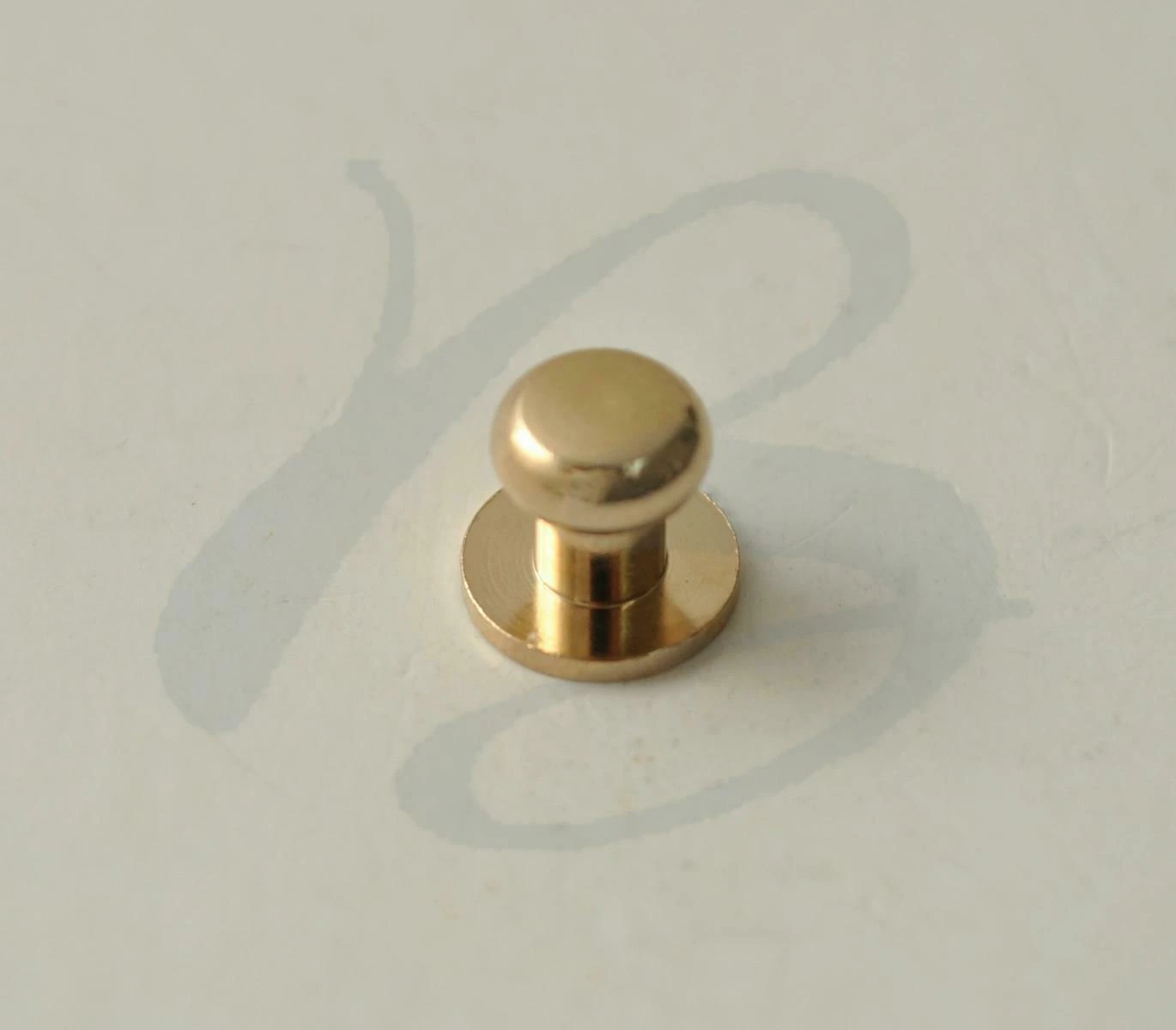 BRASS KNOB WITH ROUND HEAD THREADED WITHOUT SCREW Sx3.3xLxD  mm IN VARIOUS SIZES