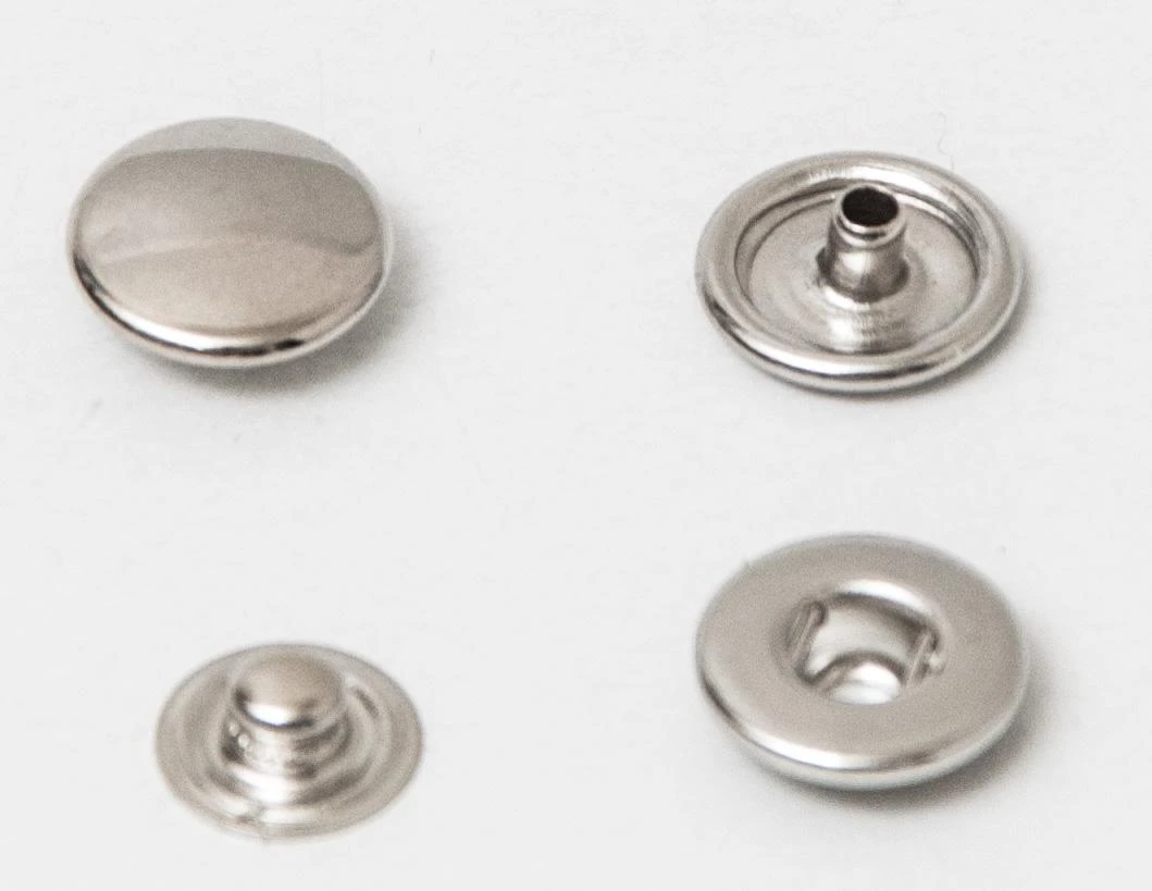 BRASS PRESS BUTTON SET WITH ROUND CAP 12,5 mm VARIOUS COLOURS