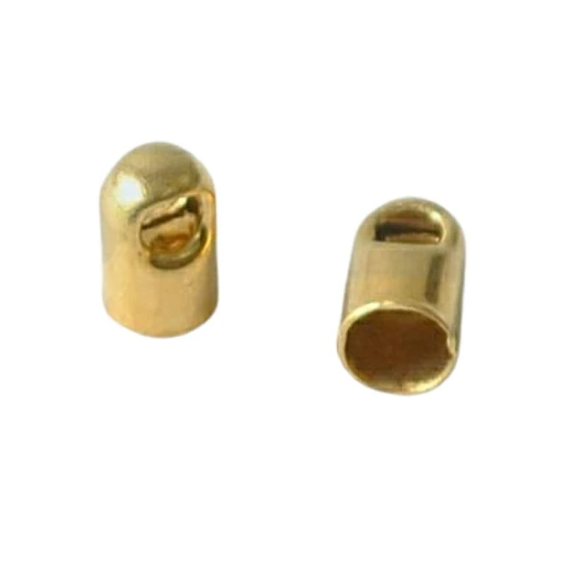 BRASS END TIP FOR SNAKE CHAIN VARIOUS SIZES AND COLOURS 