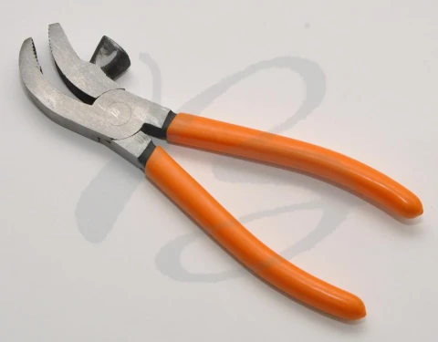 OVAL WELT HAMMERING PLIER CURVED BEAK WITH PLASTIC HANDLE 