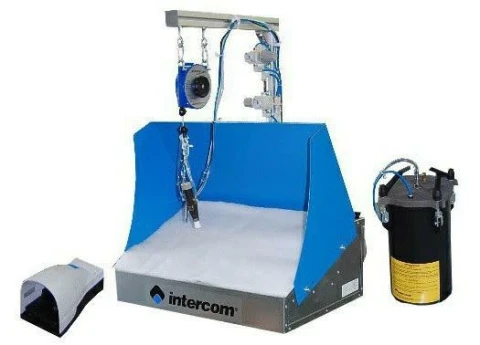 INCOLLATRICE USATA BANCO ASPIRANTE B3 + DISPOSITIVO D'INCOLLAGGIO S8 E CONTENITORE CO