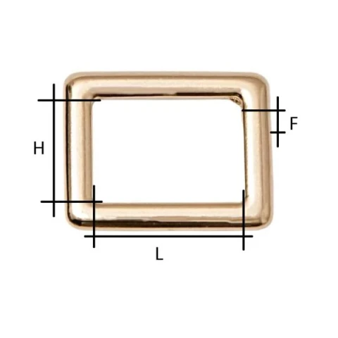 ZAMAK RECTANGULAR RING IN VARIOUS SIZES AND COLOURS 