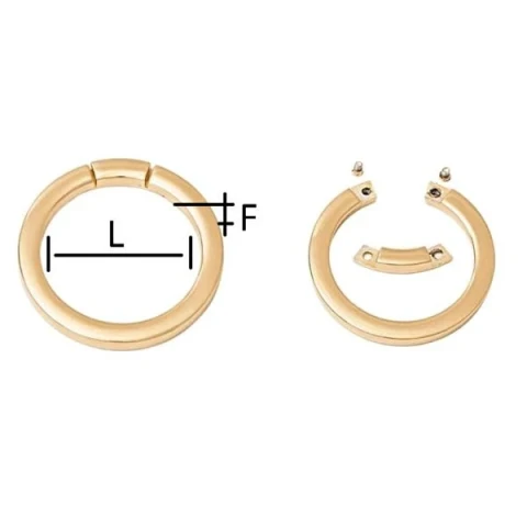 ZAMAK ROUND RING WITH SCREWS IN VARIOUS SIZES AND COLOURS