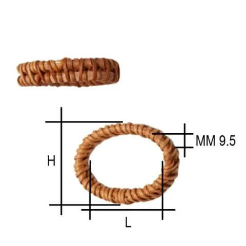 WICKER OVAL RING VARIOUS SIZES AND COLOURS