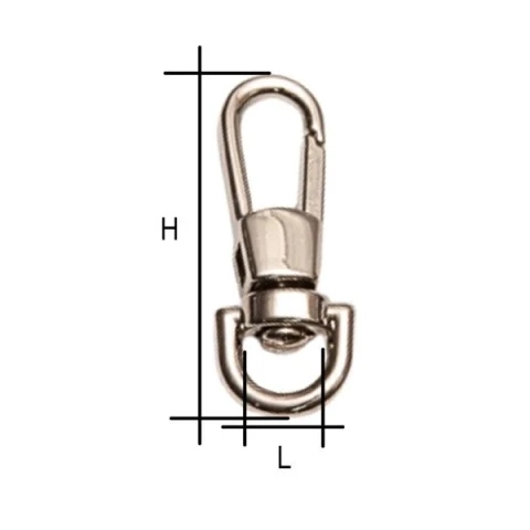 ZAMAK SNAP HOOK WITH ROUND  RING 08 mm IN VARIOUS COLOURS