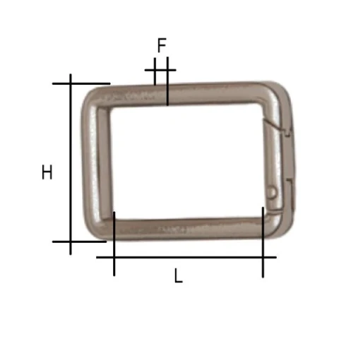 ZAMAK SNAP HOOK WITH "D" RING 20 mm IN VARIOUS COLOURS