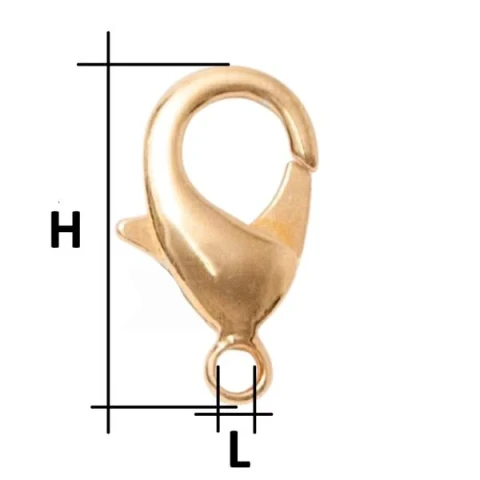 BRASS SNAP HOOK WITH ROUND RING IN VARIOUS COLOURS