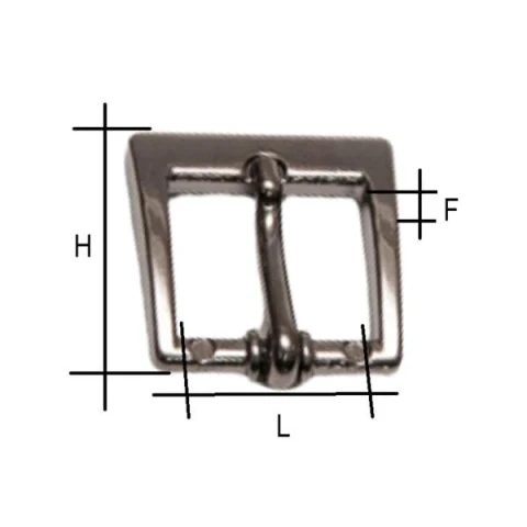 ZAMAK BUCKLE AVAILABLE IN VARIOUS COLOURS AND MEASURAMENTS