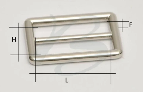 ZAMAK RECTANGULAR SLIDING BUCKLE VARIOUS SIZES AND COLOURS 