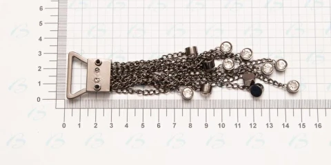 ZAMAK HANDLE HOLDER WITH RHINESTONES SIZE:23 X 150 mm  VARIOUS COLOURS