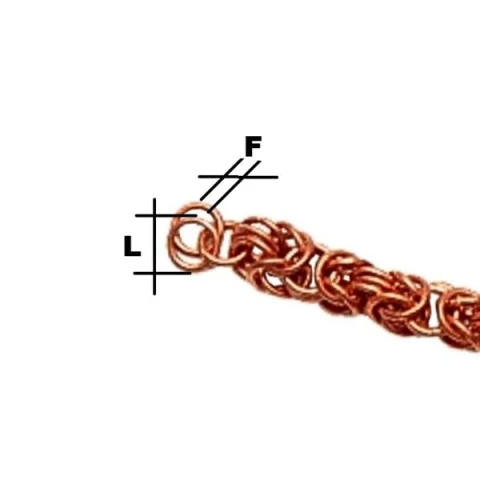 IRON BYZANTINE CHAIN VARIOUS SIZES AND COLOURS