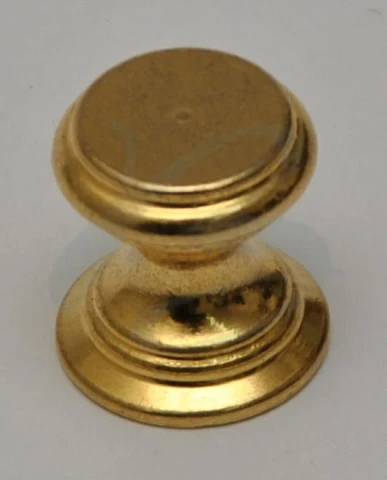 BRASS KNOB WITH FLAT STRIPED HEAD THREADED WITHOUT SCREW SX7 xLxD IN VARIOUS SIZ