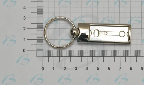 KEY RING ZAMAK 19X51 mm RECTANGULAR TO COVER WITH BRISE' RIN G 25 mm AVAILABLE I
