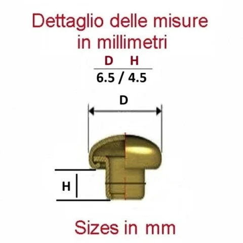 RIVETTO OTTONE TONDO   VARI COLORI                   