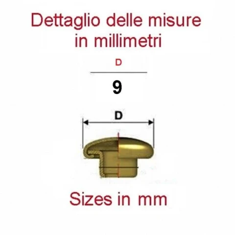 RIVETTO TESTA FERROSFERA 34 MM 09 PADRE