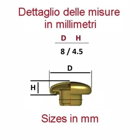 RIVETTO TESTA FERROT/CONO 33 MM 08 PADRE