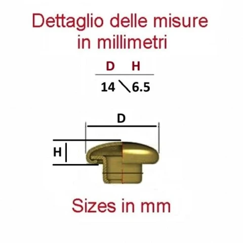 RIVETTO TESTA FERROT/CONO 37 MM 14 PADRE