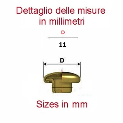 RIVETTO TESTA FERRO SFERA 36 MM  FIORE VARI COLORI E MISURE