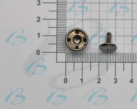 IRON SPHERE RIVET 14 mm WITH SHANK 11x9.5 mm IN VARIOUS COLO URS