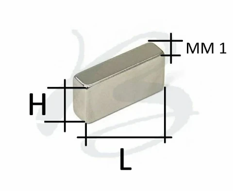 NEODYMIUM RECTANGULAR MAGNET THICKNESS 1 MM AVAILABLE IN VAR IOUS SIZES