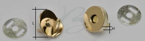 BRASS MAGNETIC SNAP --mm VARIOUS COLOURS 
