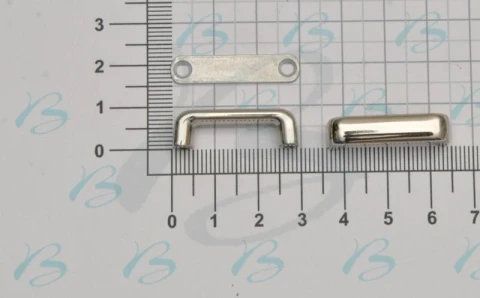 ZAMAK RECTANGULAR HANDLE LOOP WITH SCREWS WIDTH 20 mm X 6 mm WIRE THICKNESS 3 5 