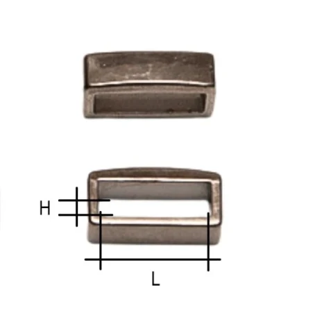 ZAMAK RECTANGULAR LOOP VARIOUS SIZES AND COLOURS