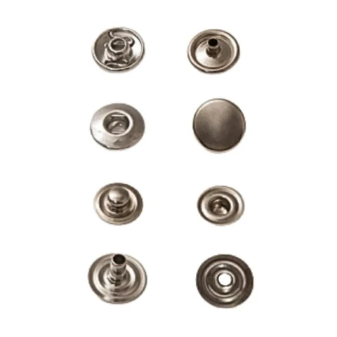 BRASS PRESS BUTTON SET WITH ROUND CAP 12,5 mm VARIOUS COLOURS