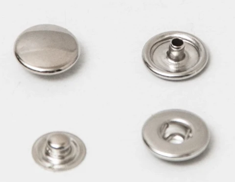 BRASS PRESS BUTTON SET WITH ROUND CAP 12,5 mm VARIOUS COLOURS