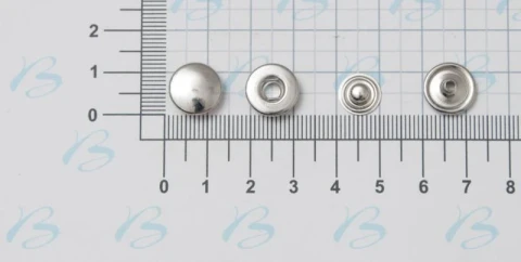 BRASS PRESS BUTTON SET WITH ROUND CAP 12,5 mm VARIOUS COLOURS