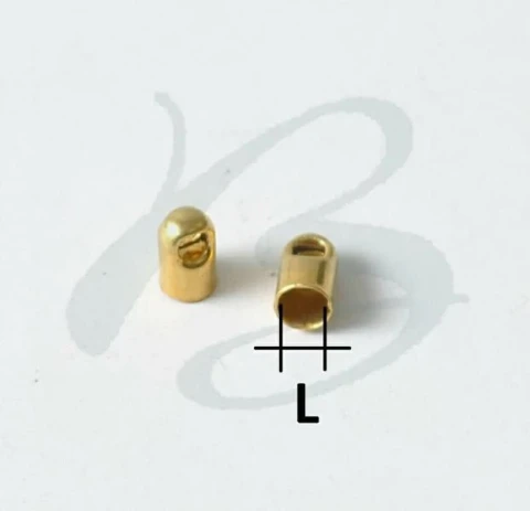 BRASS END TIP FOR SNAKE CHAIN VARIOUS SIZES AND COLOURS 