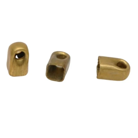 BRASS END TIP FOR SQUARED SNAKE CHAIN IN VARIOUS SIZES AND C OLOURS