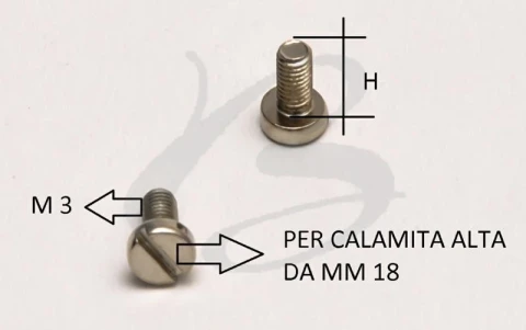 VITE FERRO PER CALAMITA A DISCHETTO DA 18 MM TIPO ALTA