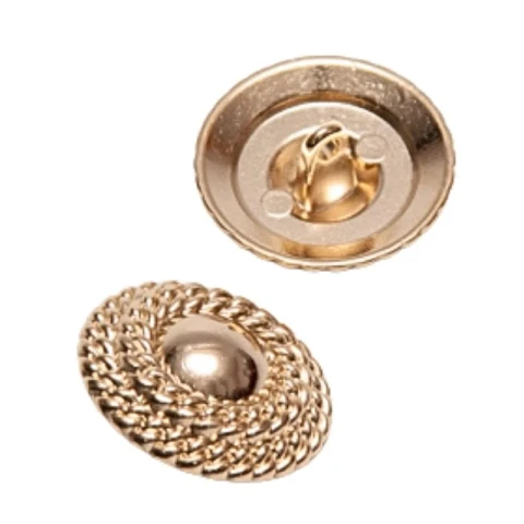 ZAMAK ROUND BRAIDED SEW-ON BUTTON VARIOUS SIZES AND COLOURS