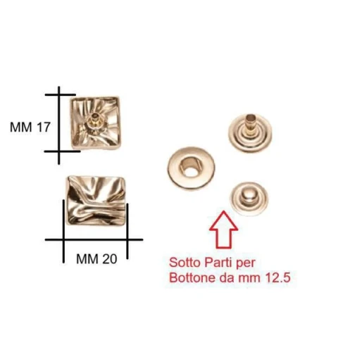 ZAMAK RECTANGULAR SNAP FASTENER VARIOUS SIZES AND COLOURS