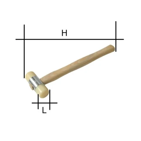 HAMMER WITH NYLON HEAD AVAILABLE IN VARIOUS SIZES
