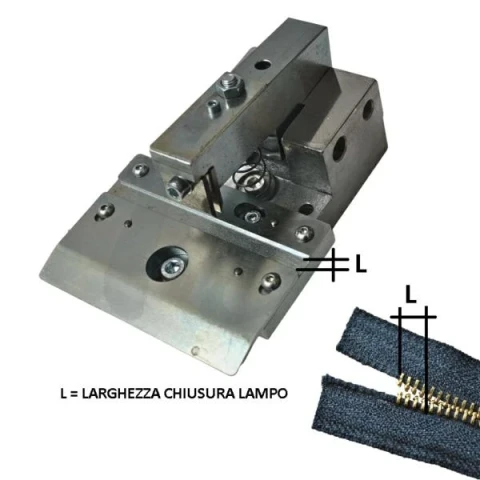 TRANCIA PER TORCHIO MANUALE PER SPAZIARE CHIUSURA LAMPO IN METALLO