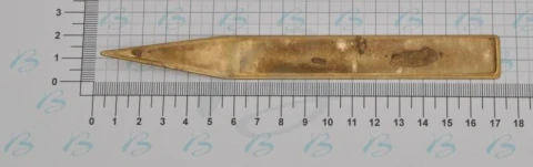 BRASS TOOL FOR LEATHER  17 mm   LACQUERED 