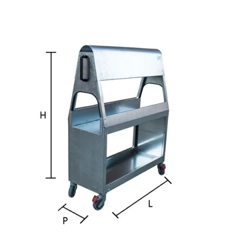 CART IN GALVANIZED STELL STRUCTURE FOR LEATHER HANDLING AVAI LABLE IN VARIOUS SI