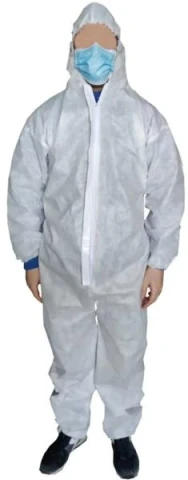 DISPOSABLE SUITS IN WHITE TNT 70 GRAMS WITH  ZIP CLOSURE IN VARIOUS SIZE