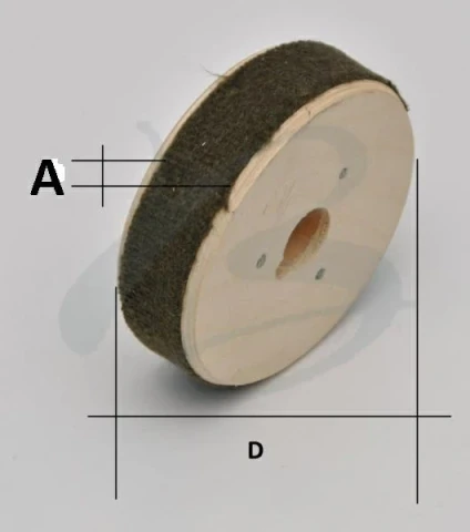 BUFFER IN MILITARY CLOTH WITH HIGH FERRULE AVAILABLE IN VARI OUS MEASURAMENTS