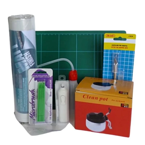 KIT ACCESSORI PER AEROGRAFIA 