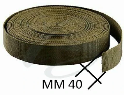 POLYESTER TAPE WIDTH MM 40 MESTRE FOR STRAPS AVAILABLE IN VA RIOUS COLOURS