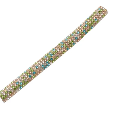 SYNTHETIC LACE WITH 5 ROWS OF RHINESTONE