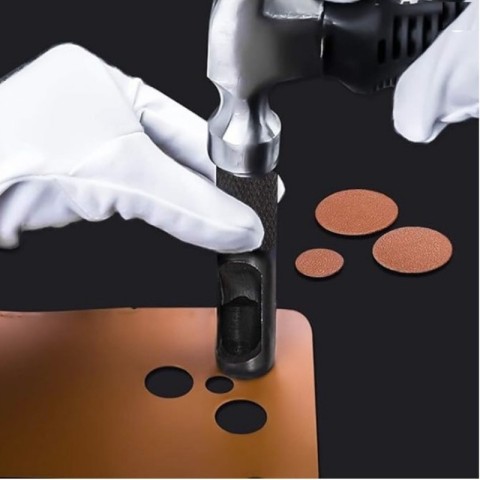 HAMMER DIE TOOL WITH ROUND HOLE AND ITS CASE