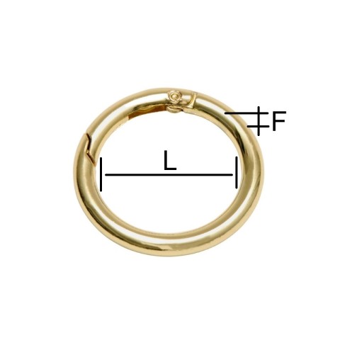 ROUND ZAMA CARABINER WITH ROUND WIRE IN VARIOUS COLORS